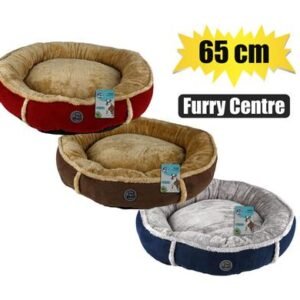 Pet bed fleece round 60cm furry centre