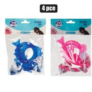 Pet toy puppy chews asstd pk-4