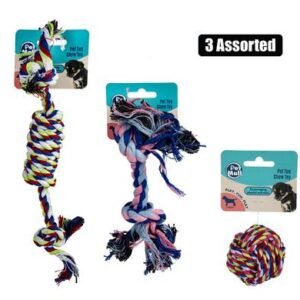 Pet toy puppy tug chews assorted - 3 Pack